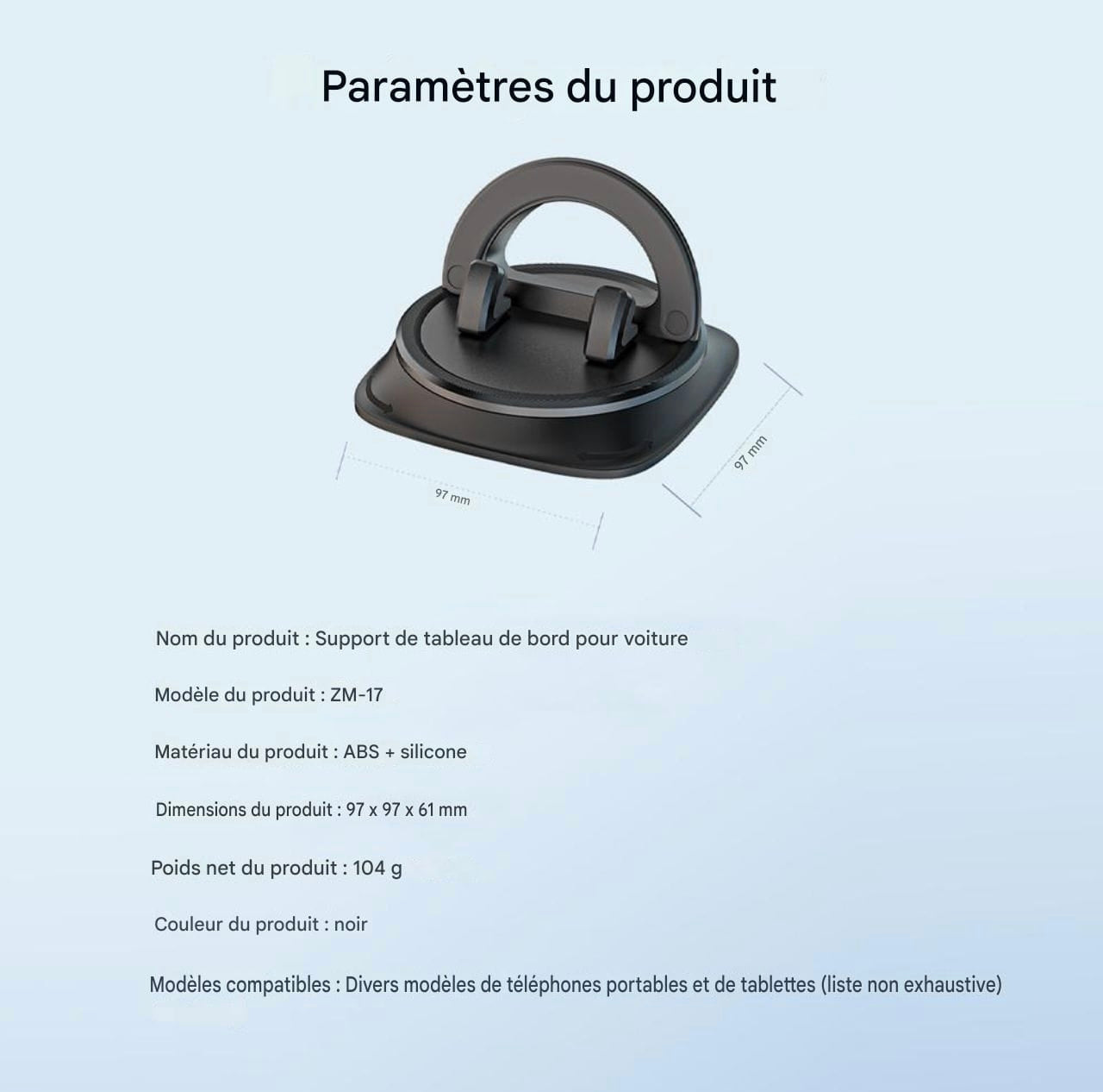 support téléphone voiture ultra stable